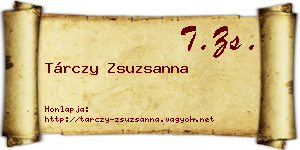 Tárczy Zsuzsanna névjegykártya