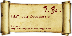 Tárczy Zsuzsanna névjegykártya