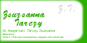 zsuzsanna tarczy business card