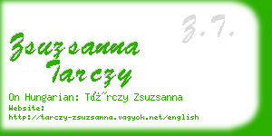 zsuzsanna tarczy business card